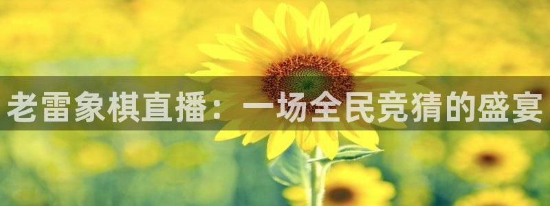9255tv直播nba在线直播：老雷象棋直播：一场全民竞猜的盛宴